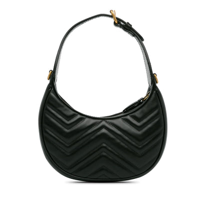 Gucci Mini GG Marmont Half Moon Bag (SHG-ramOzt)