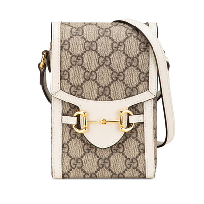 Gucci Mini GG Supreme Horsebit 1955 Crossbody Bag