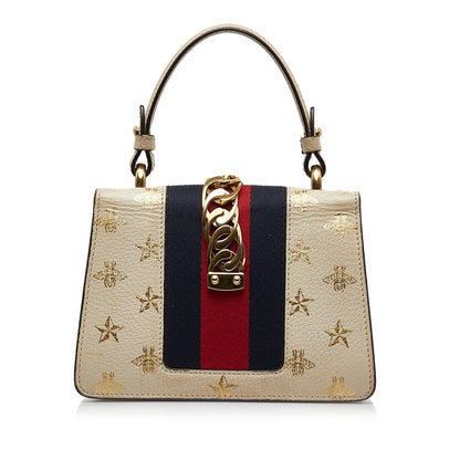 Gucci Mini Sylvie Bee Star Top Handle Bag (SHG-k0KJYe)