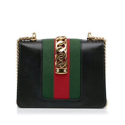 Gucci Mini Sylvie Leather Chain Crossbody Bag (SHG-Rb9ccQ)