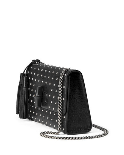 Gucci Miss Bamboo Studded Shoulder Bag