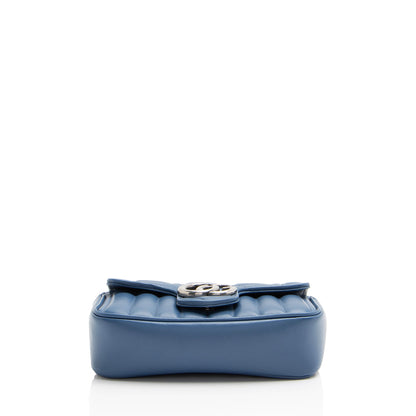Gucci Mixed Matelasse Leather GG Marmont Aria Super Mini Flap Bag