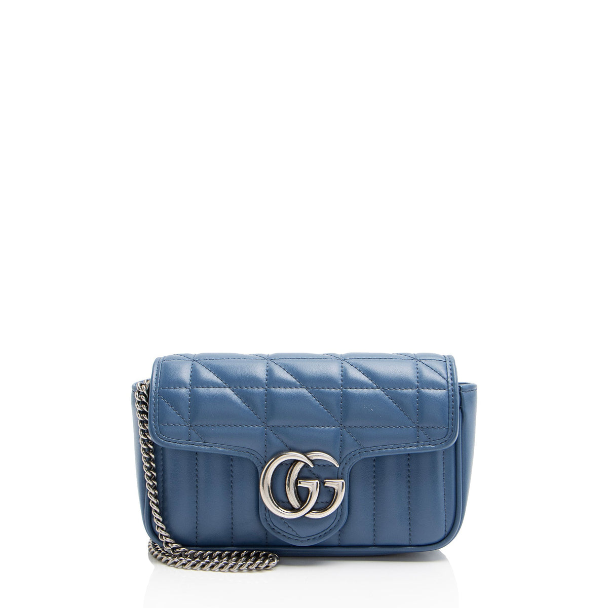 Gucci Mixed Matelasse Leather GG Marmont Aria Super Mini Flap Bag