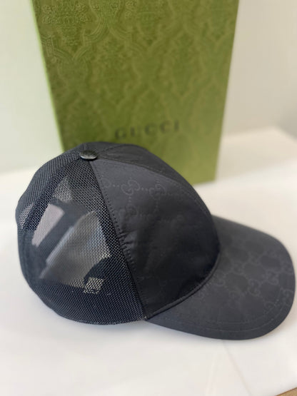 GUCCI GG MONOGRAM NYLON MESH BASEBALL CAP