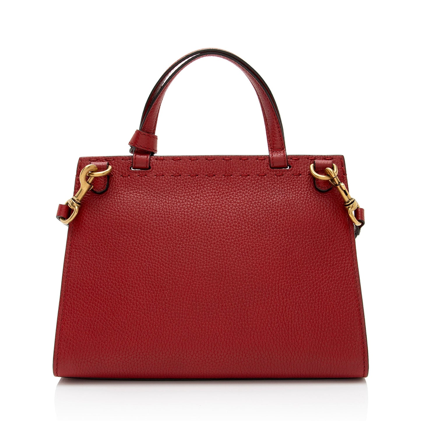Gucci Pebbled Leather GG Marmont Mini Top Handle (SHF-CZXc44)