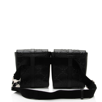Gucci Perforated GG Embossed Double Belt Bag (SHF-rNzGhH)