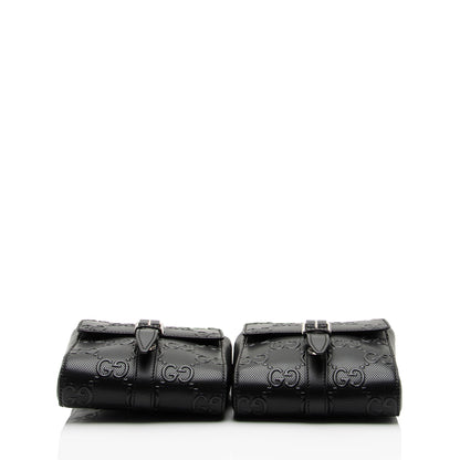 Gucci Perforated GG Embossed Double Belt Bag (SHF-rNzGhH)