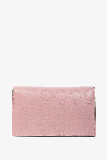 Gucci Icon Camellia Guccissima Gucci Signature Chain Wallet