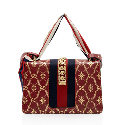 Gucci Printed Calfskin Sylvie Small Shoulder Bag (SHF-6FGtNY)