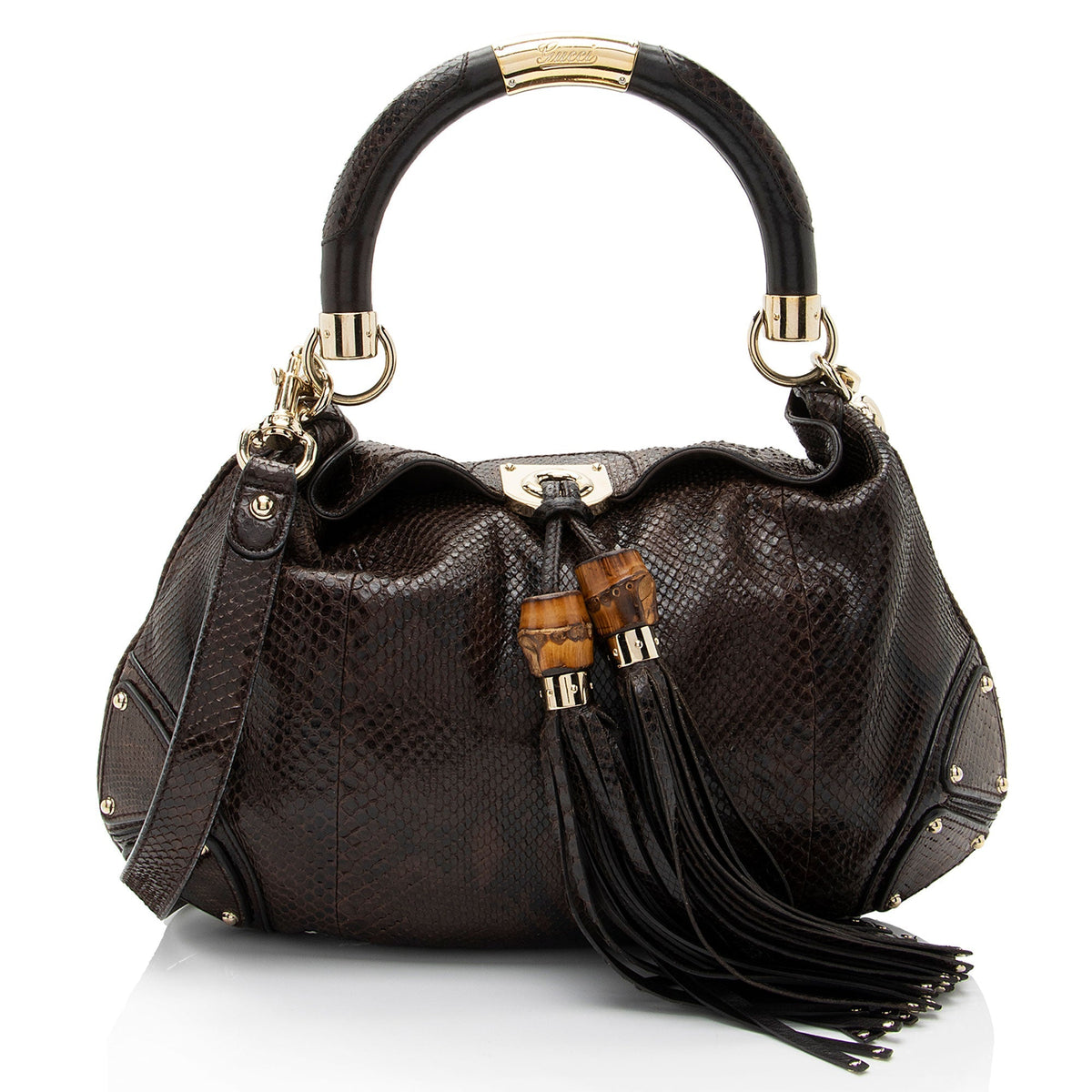 Gucci Python Medium Indy Satchel (SHF-o6MQCe)