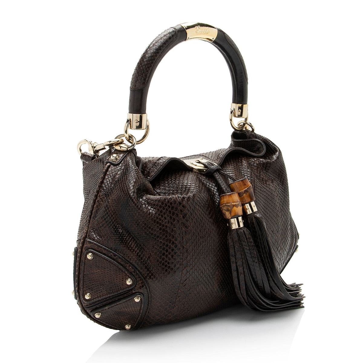 Gucci Python Medium Indy Satchel (SHF-o6MQCe)