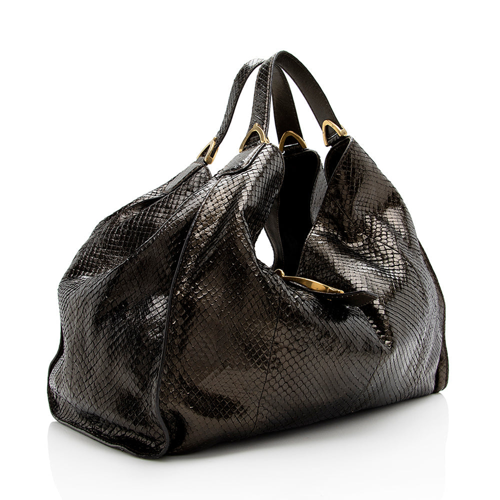 Gucci Python Stirrup Hobo