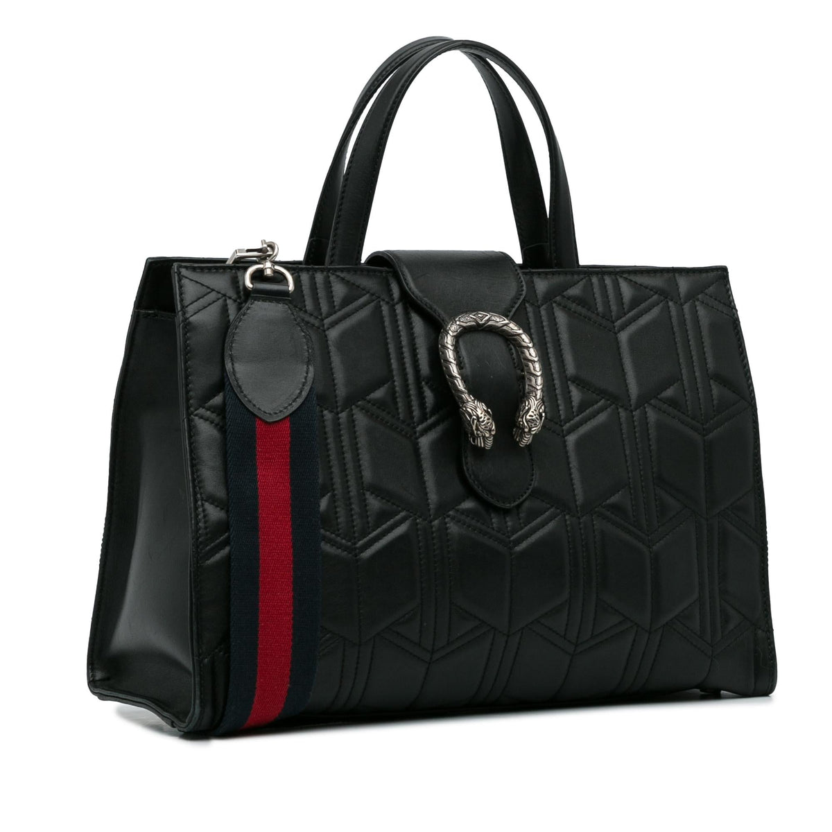 Gucci Quilted Dionysus Web Satchel (SHG-42ZNR1)