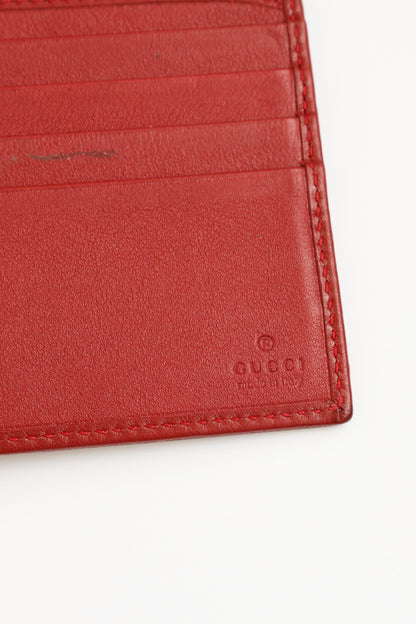 Red Guccisima Web Bi-Fold Wallet