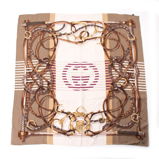 Gucci GG Printed Silk Scarf