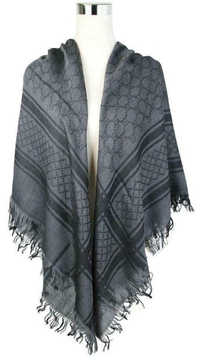 Gucci Shawl Scarf Diamante & GG Print