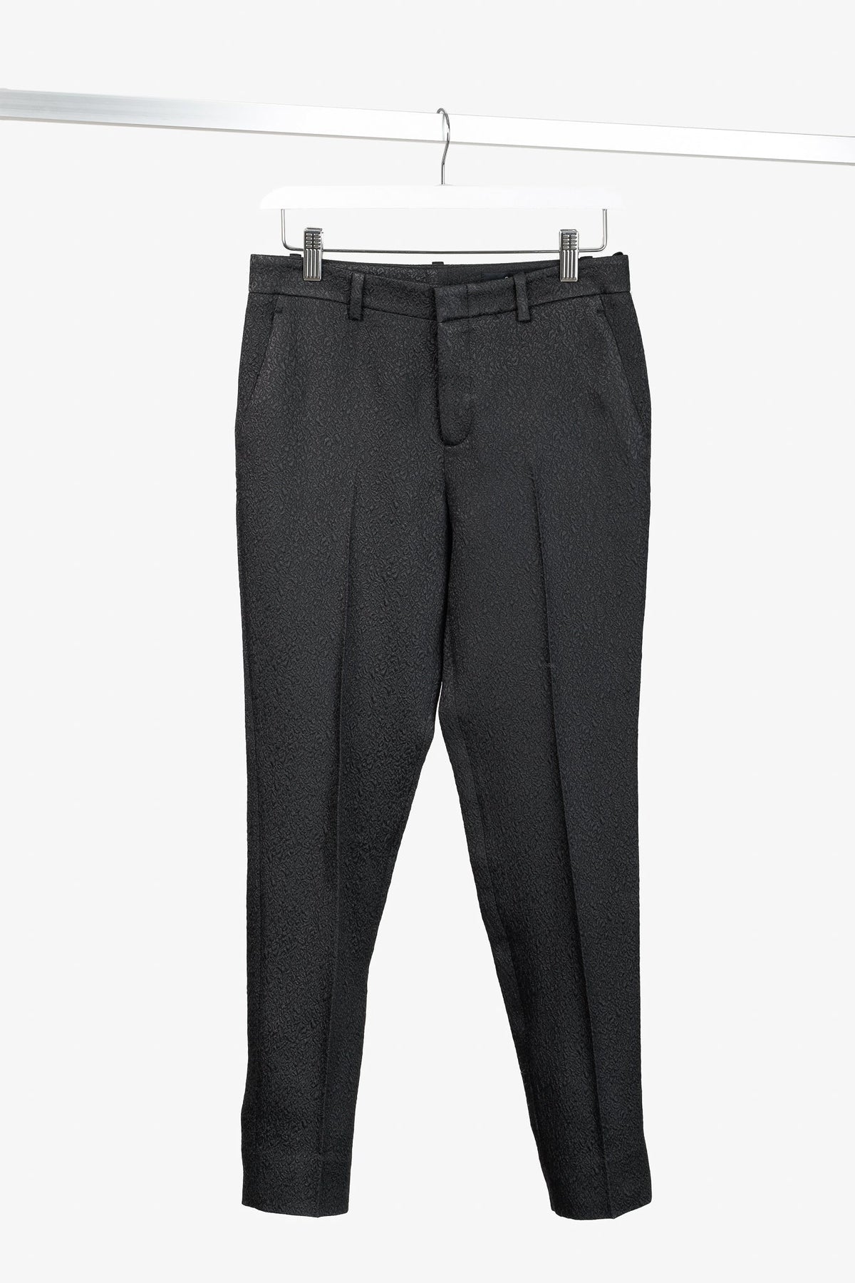 Gucci PF/13 Black Textured-Jacquard Tapered Trousers