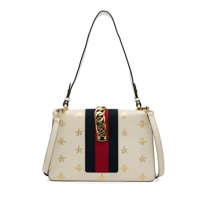 Gucci Small Bee Star Sylvie Satchel (SHG-3HcVoI)
