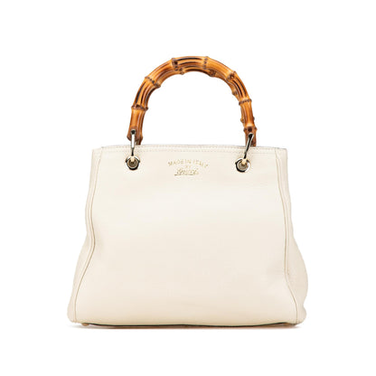 Gucci Small Calfskin Bamboo Shopper Satchel