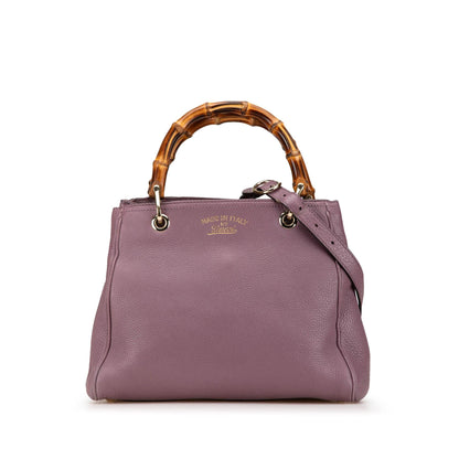 Gucci Small Calfskin Bamboo Shopper Satchel