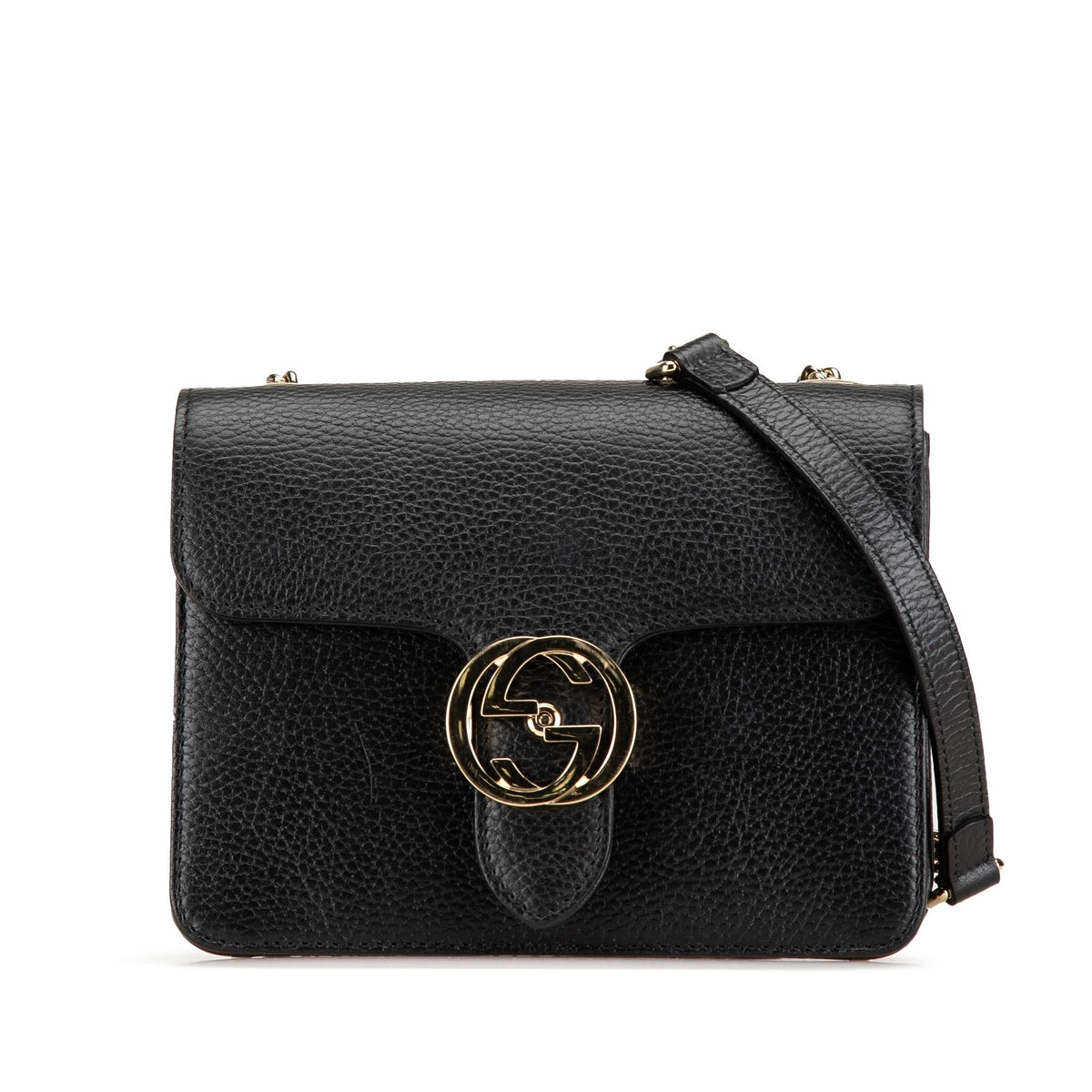Gucci Small Dollar Calfskin Interlocking G Crossbody (SHG-bDu7A6)