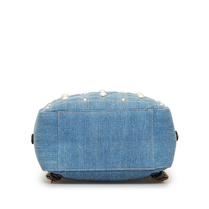 Gucci Small GG Marmont Pearl Denim Backpack (SHG-jyG2zX)
