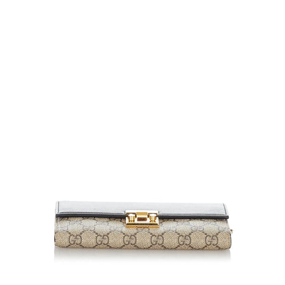 Gucci Small GG Supreme Padlock Crossbody Bag