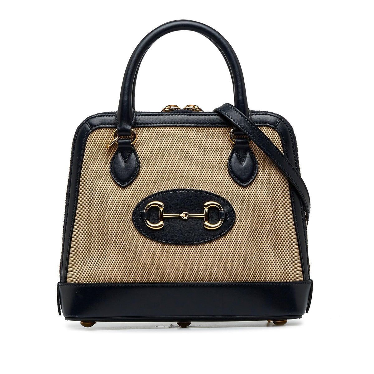 Gucci Small Horsebit 1955 Canvas Top Handle (SHG-QIxwtd)
