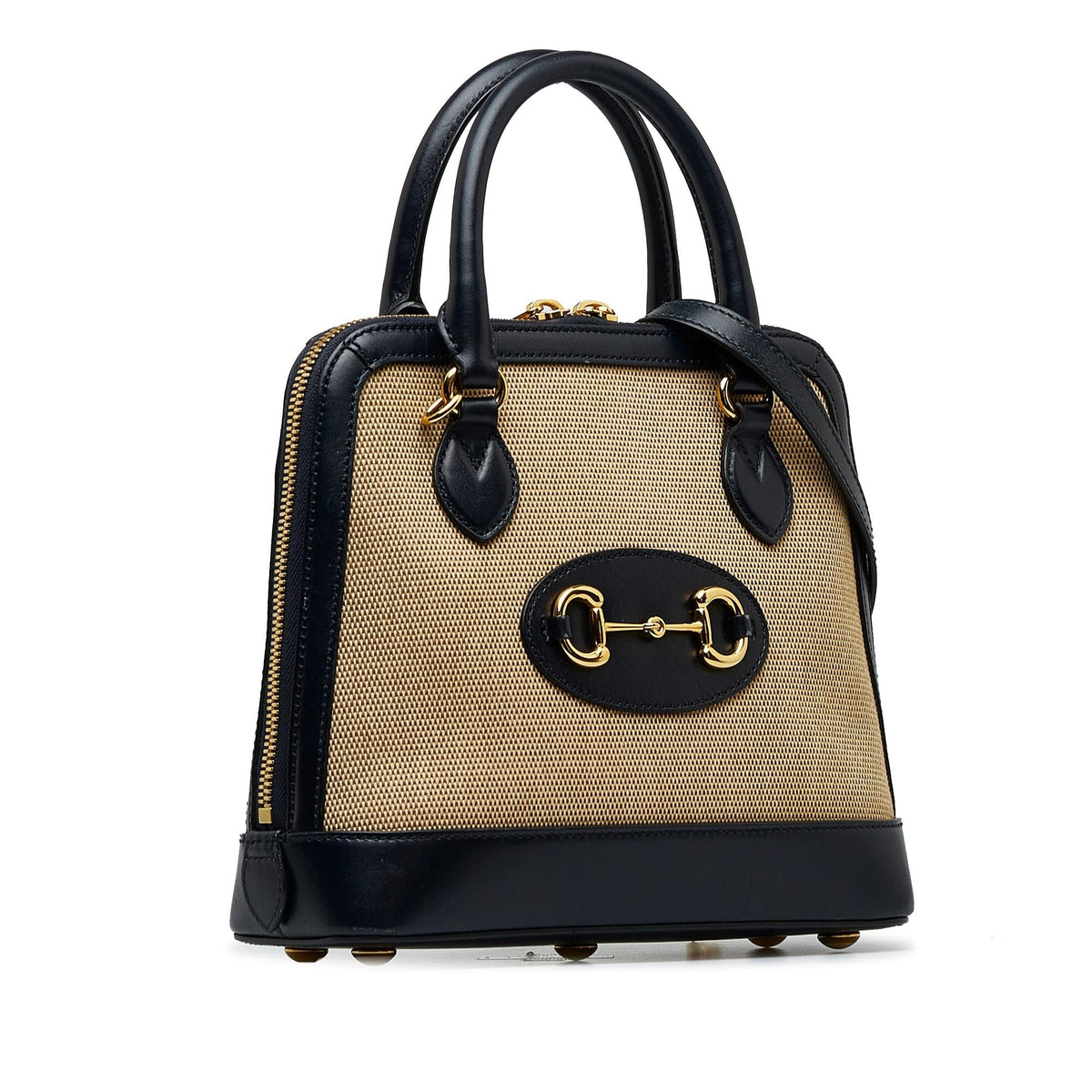 Gucci Small Horsebit 1955 Canvas Top Handle (SHG-QIxwtd)