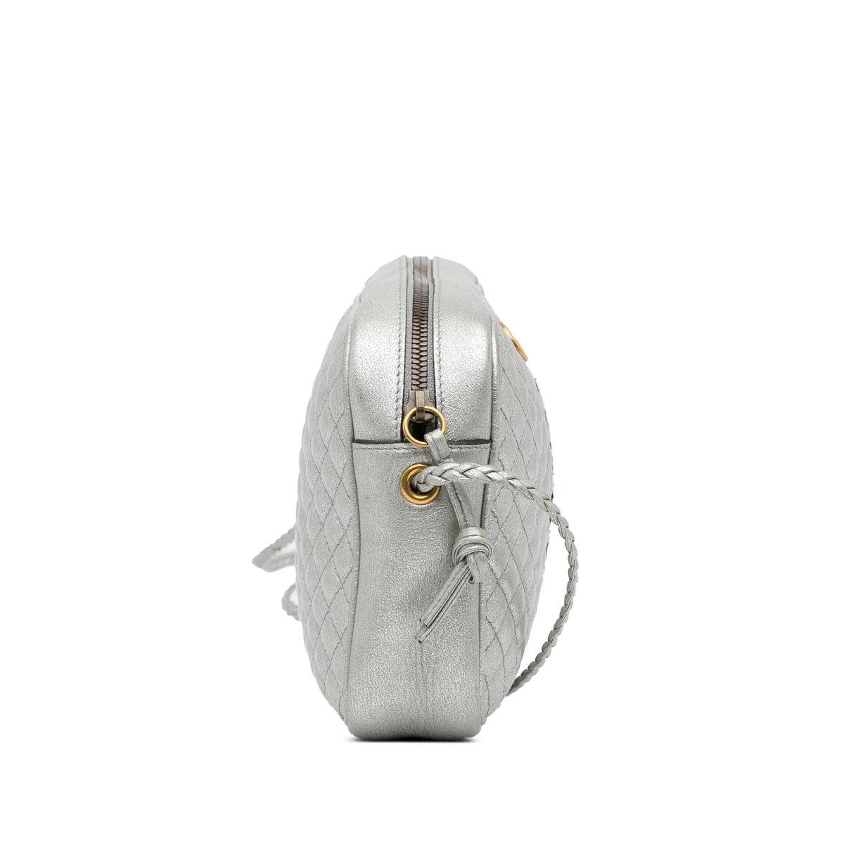 Gucci Small Leather Web Trapuntata Crossbody (SHG-DXltON)
