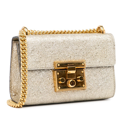 Gucci Small Metallic Padlock Crossbody (SHG-Vd4R6T)