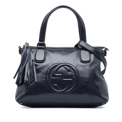 Gucci Small Patent Soho Working Satchel (SHG-xMBICY)