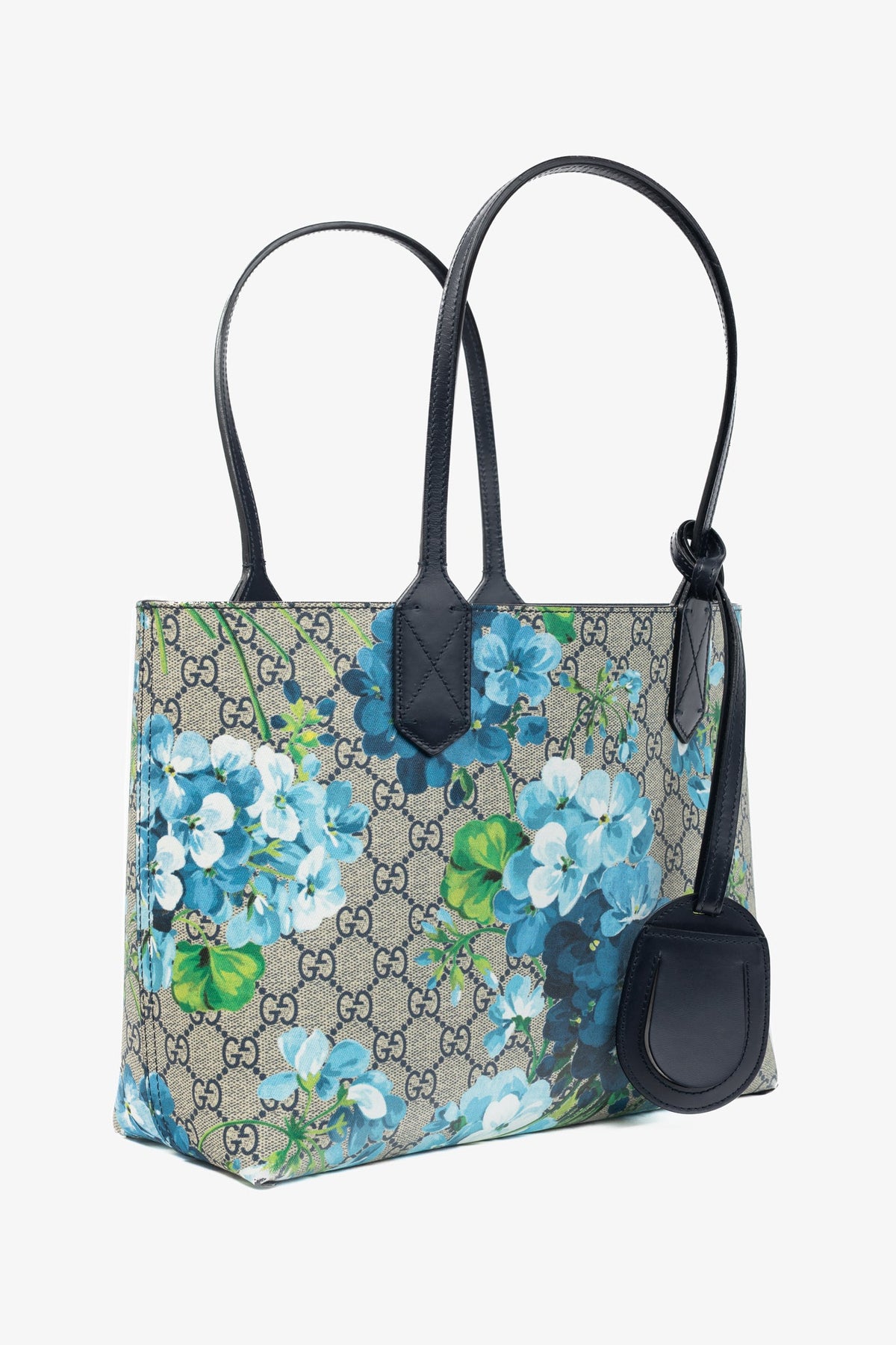 Gucci GG Blooms Supreme Blue Reversible Tote