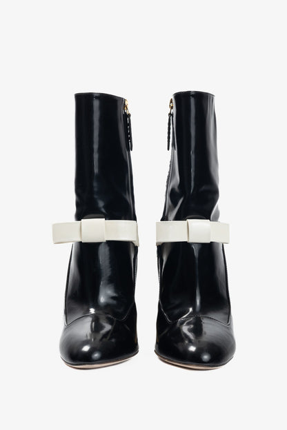Gucci Nimue Black & White Colour-Block Midcalf Boots