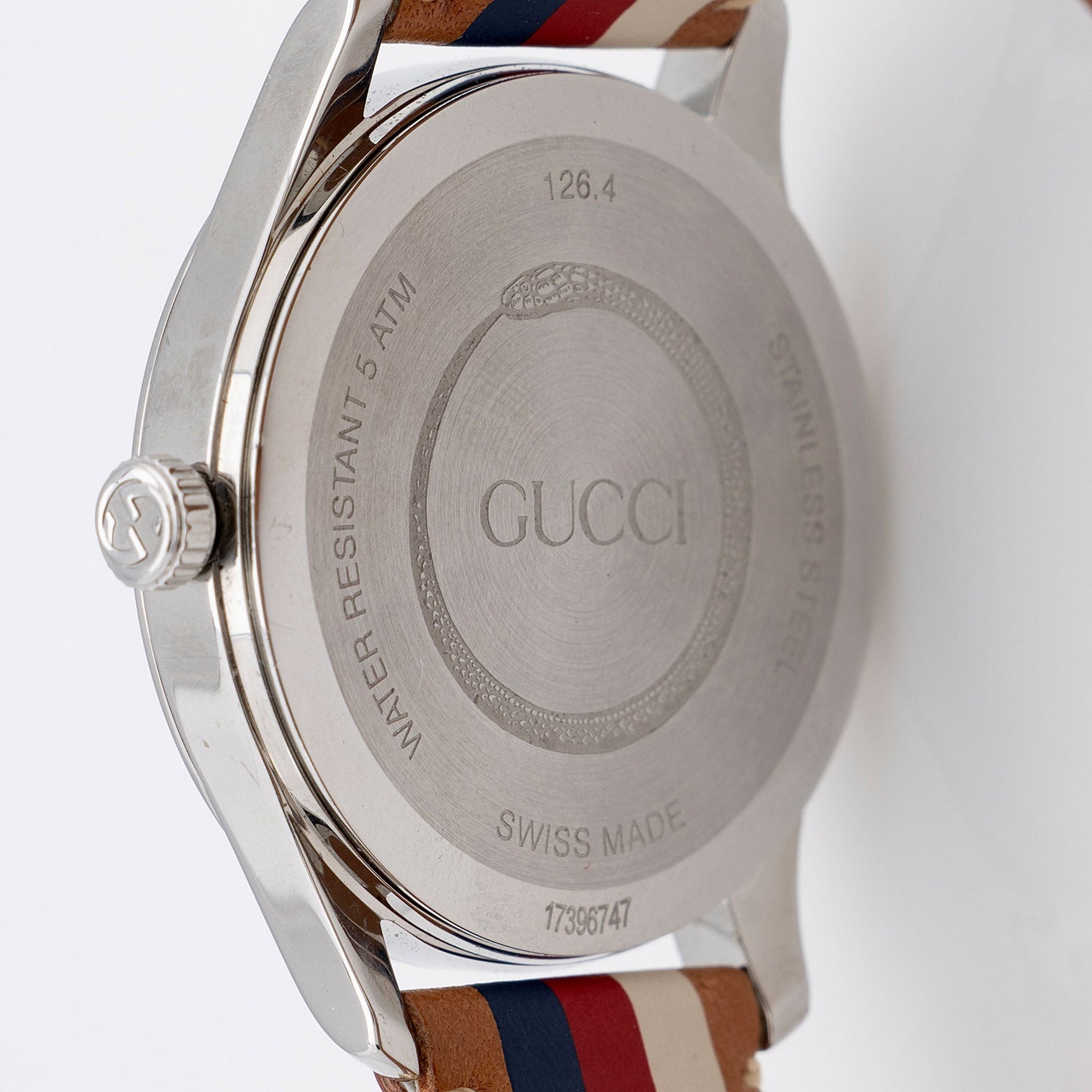 Gucci Stainless Steel Web G-Timeless Watch