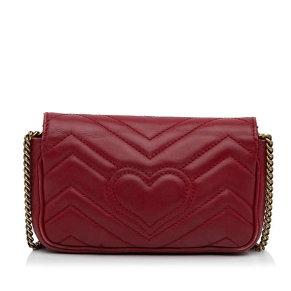 Gucci Super Mini GG Marmont Matelasse Crossbody Bag