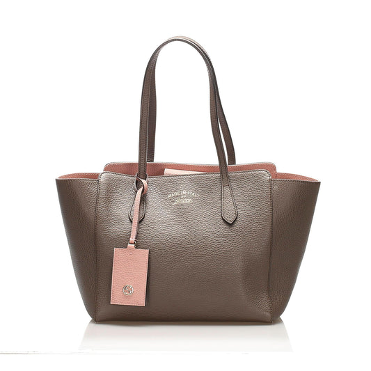 Gucci Swing Leather Tote Bag (SHG-13309)