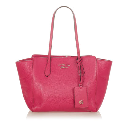 Gucci Swing Leather Tote Bag