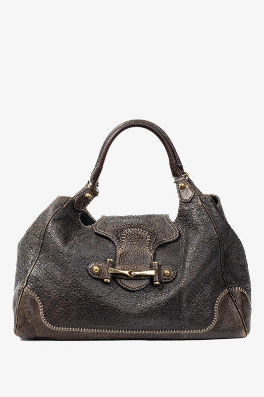 Gucci New Pelham Brown Guccissima Leather Large Shoulder Bag