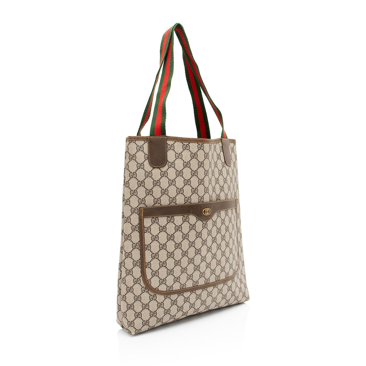 Gucci Vintage GG Plus Web Tote (SHF-hILX0s)