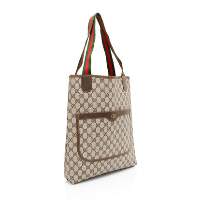 Gucci Vintage GG Plus Web Tote (SHF-hILX0s)
