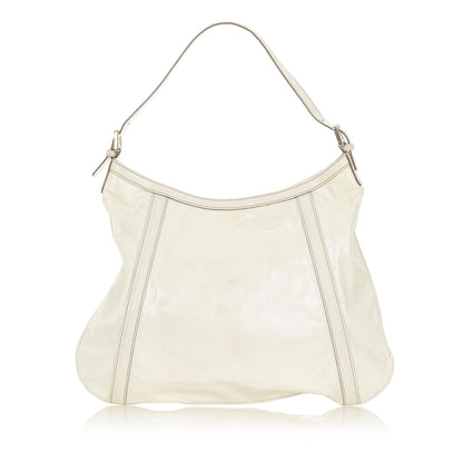 Gucci Web Britt Patent Leather Shoulder Bag