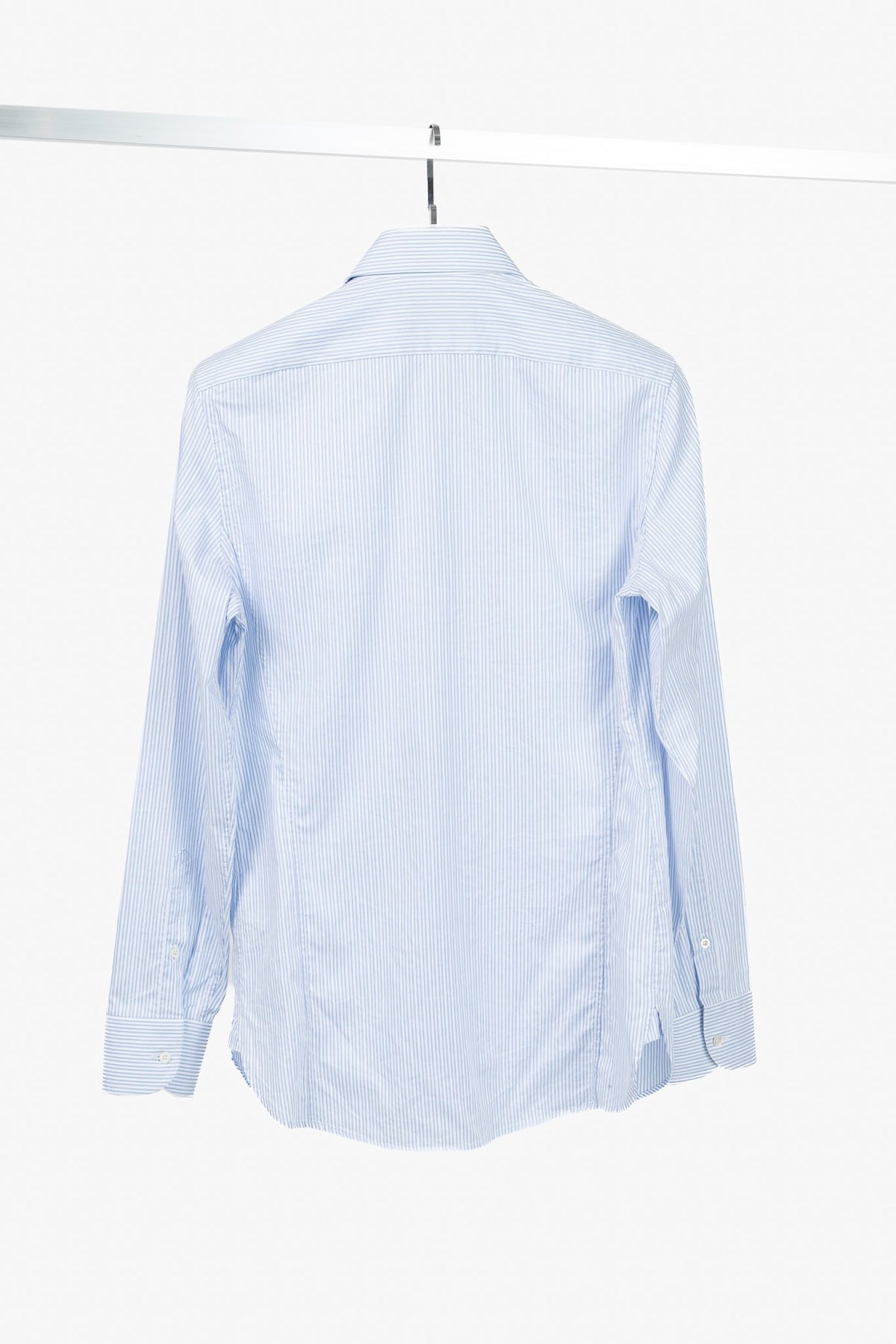 Gucci Blue & White Striped Cotton-Poplin Buttoned Shirt