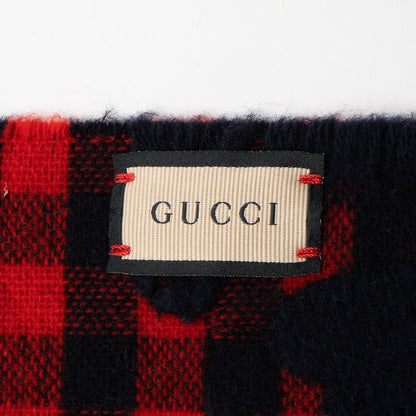 Gucci Wool Diamcheck GG Scarf
