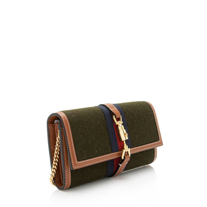 Gucci Wool Web 1961 Jackie Wallet on Chain Bag (SHF-bG7CFb)