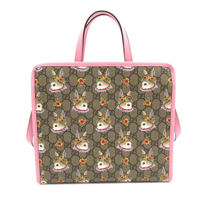 Gucci Yuko Higuchi GG Supreme Floral Rabbit Satchel (SHG-0nTePk)