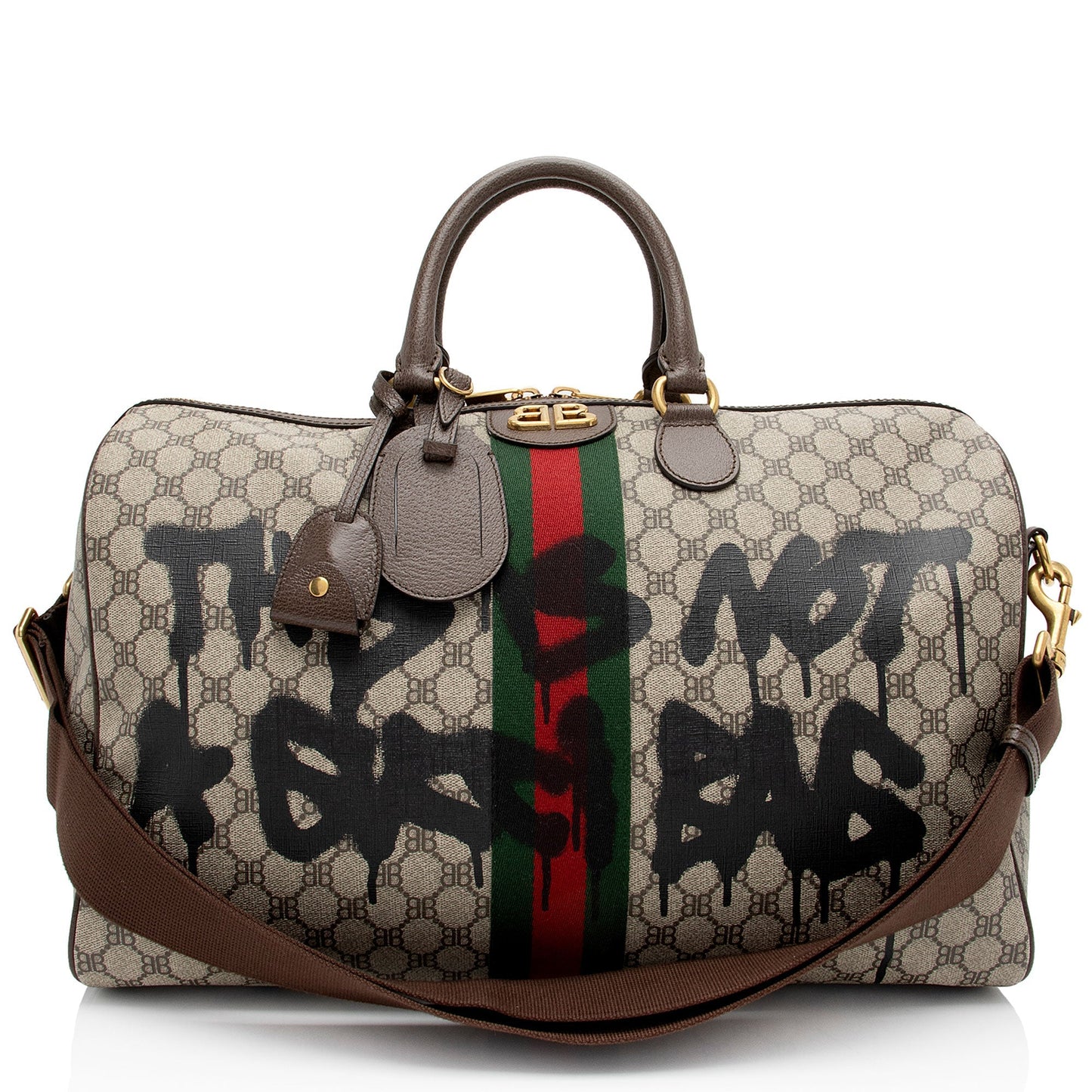 Gucci x Balenciaga GG Supreme The Hacker Project Graffiti Duffle Bag (SHF-qGpKTv)