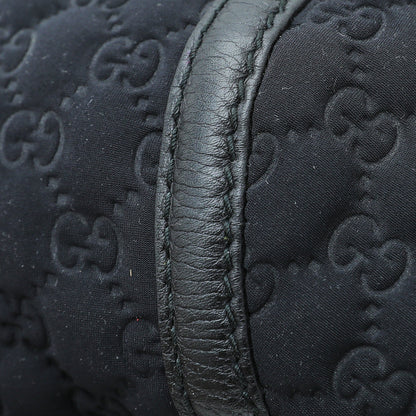 Gucci Black GG Techno Horsebit Hobo Bag