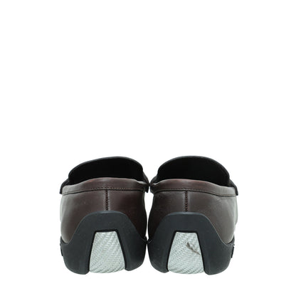 Gucci Brown Horsebit Moccasin Loafer 40