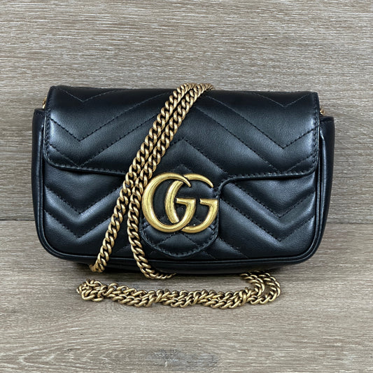 Gucci GG Marmont Super Mini Bag - Black
